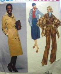 1570 VOGUE BALMAIN BUTTON TOP, DRESS, PANTS, SHAWL PATTERN 10,12,14,16 CHOICE